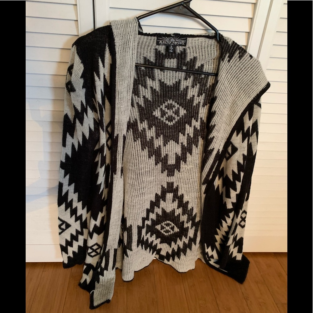 Aztec Printed Oversized Sweater